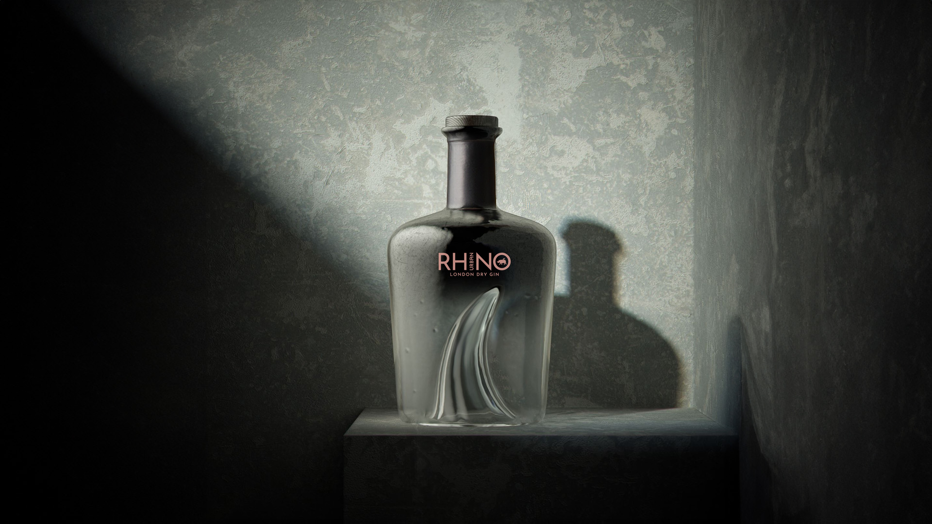 Rhino Gin Botttle 16×9